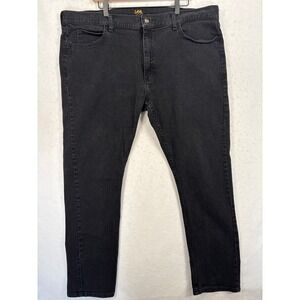 Lee Slim Fit Black Denim Jeans Mens 42x32 102112408